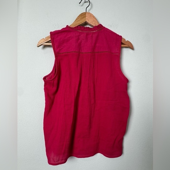 NWT Faherty Willa Sleeveless Top Blouse - Granita Size Large - Picture 7 of 11